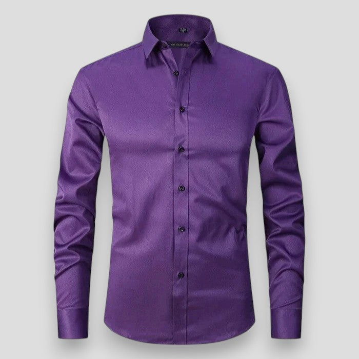 Men's Slim Fit Long Sleeve Stretch Shirt