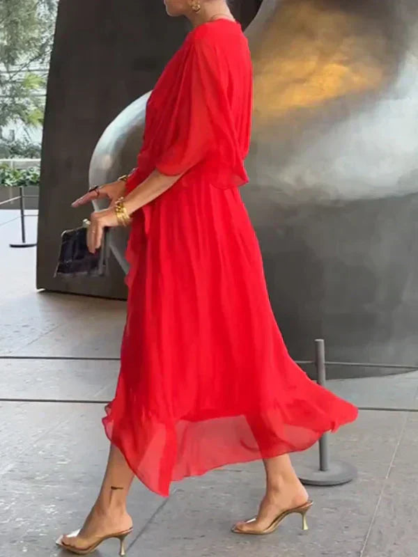 Women's Chiffon V-Neck Dress