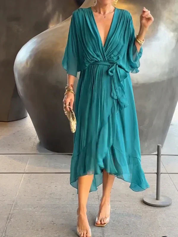 Women's Chiffon V-Neck Dress – Extended