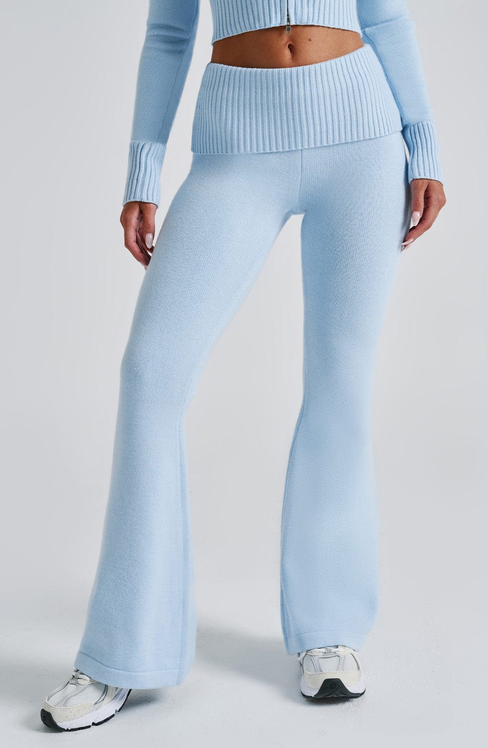 Portia Knit Pants – Baby Blue