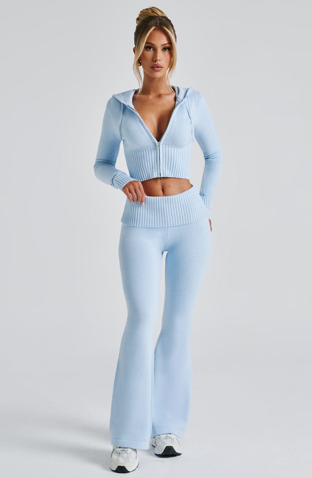 Portia Knit Pants – Baby Blue