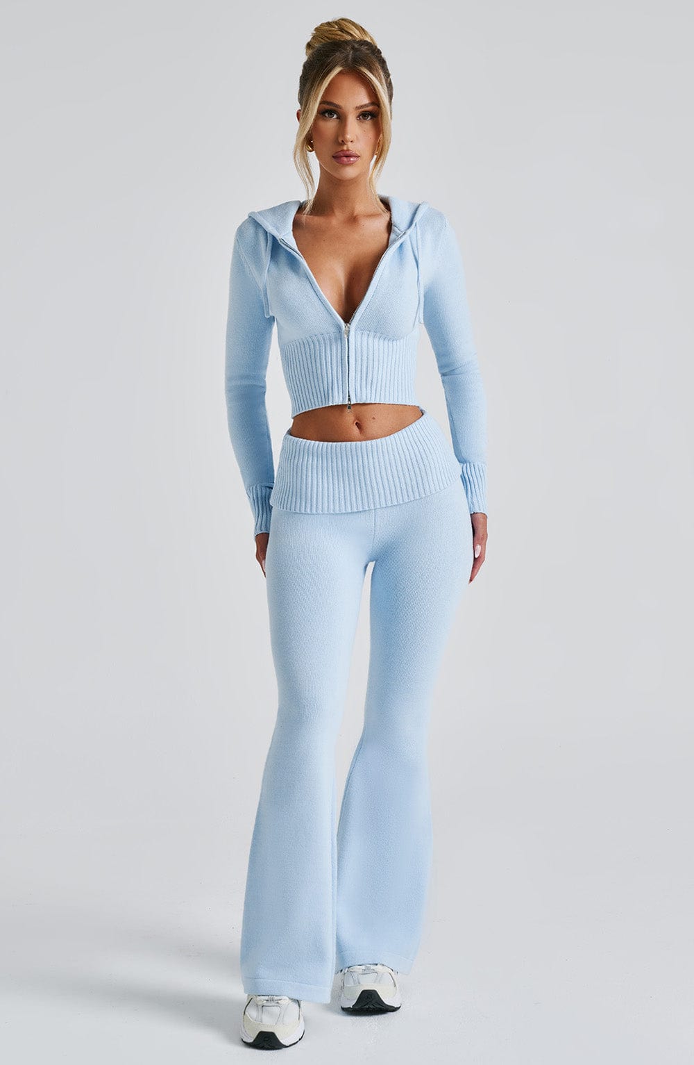 Portia Knit Pants – Baby Blue