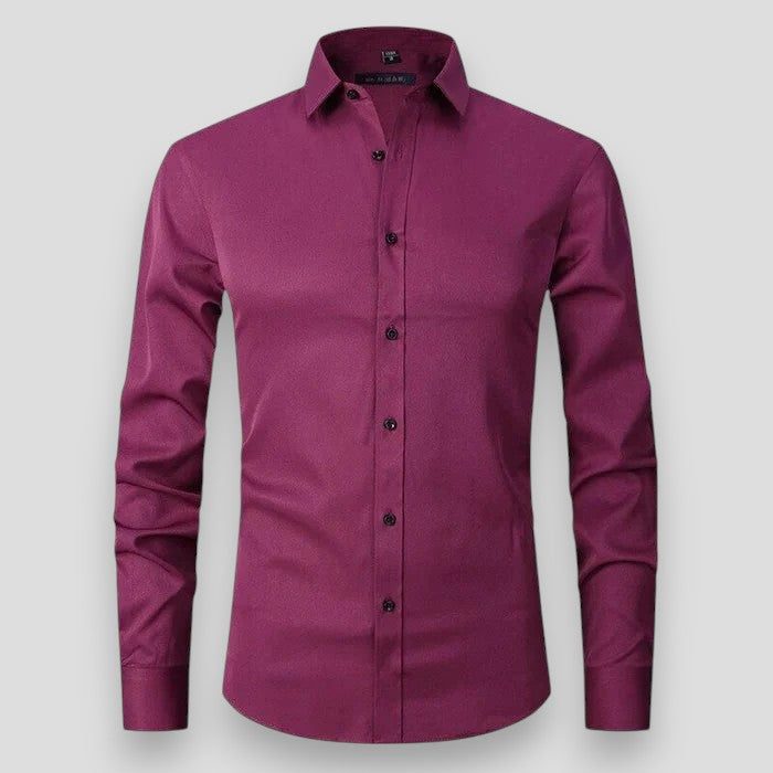 Men's Slim Fit Long Sleeve Stretch Shirt