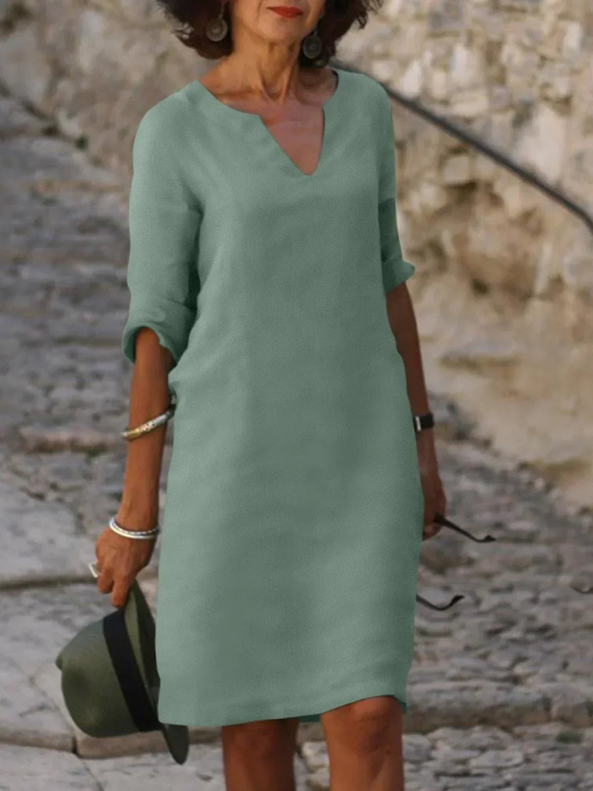 Women's Elegant V-Neck Dress