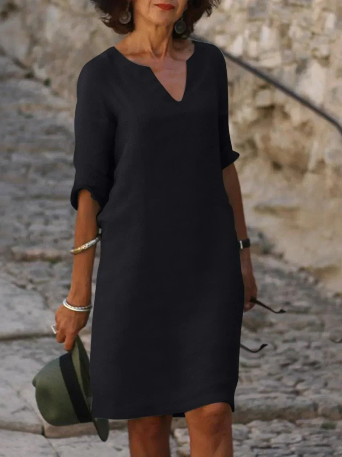 Women's Elegant V-Neck Dress