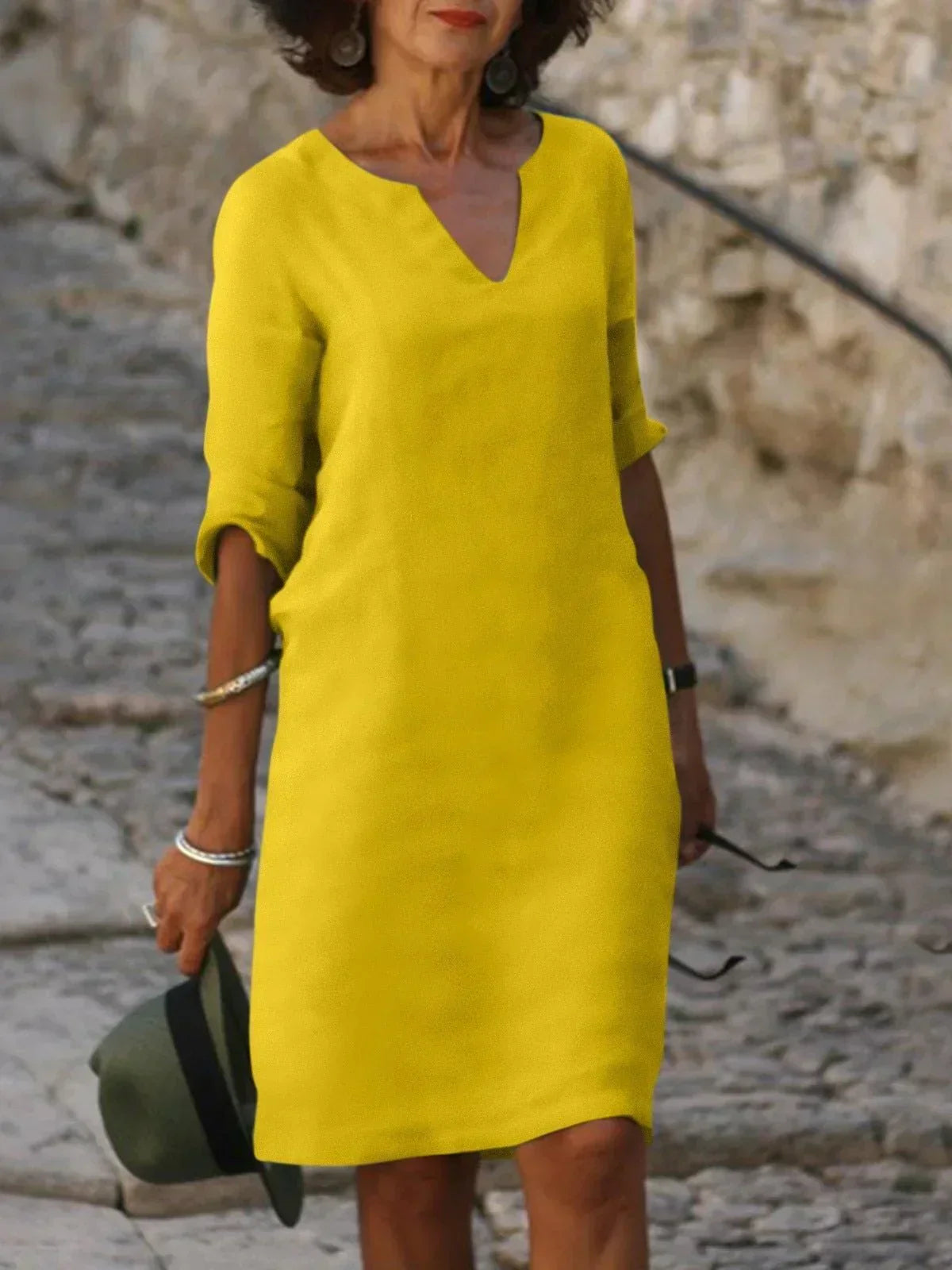 Women's Elegant V-Neck Dress