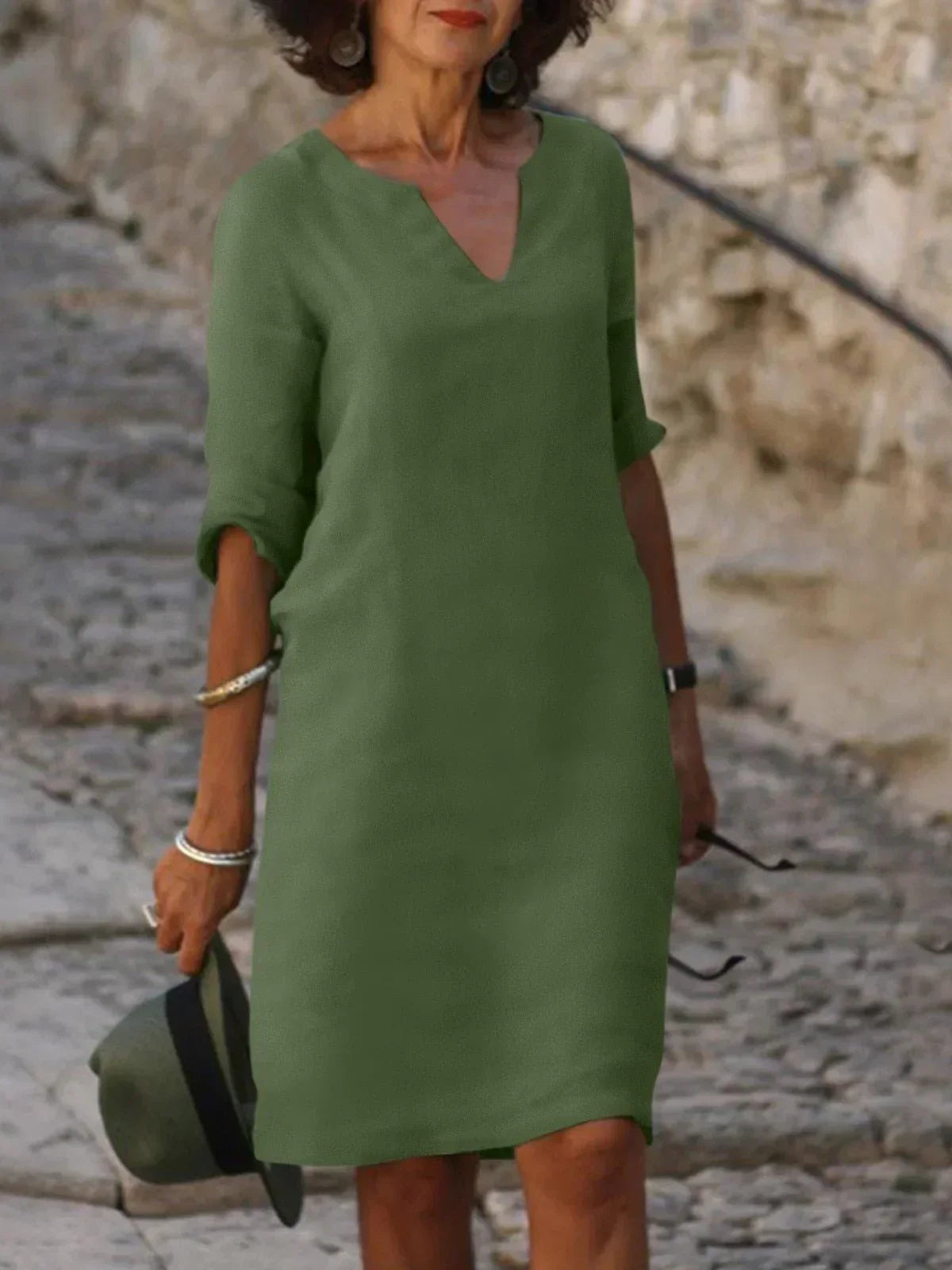 Women's Elegant V-Neck Dress