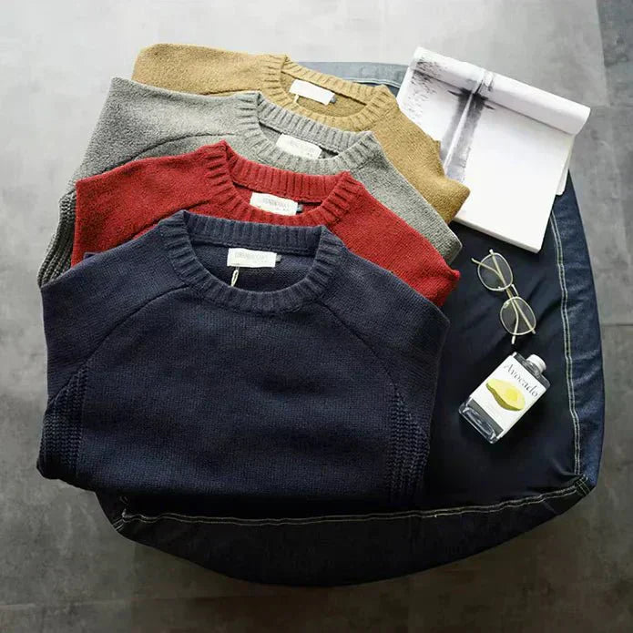 Men's Elbow Patch Crewneck Sweater
