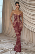 Sian Maxi Dress – Burgundy