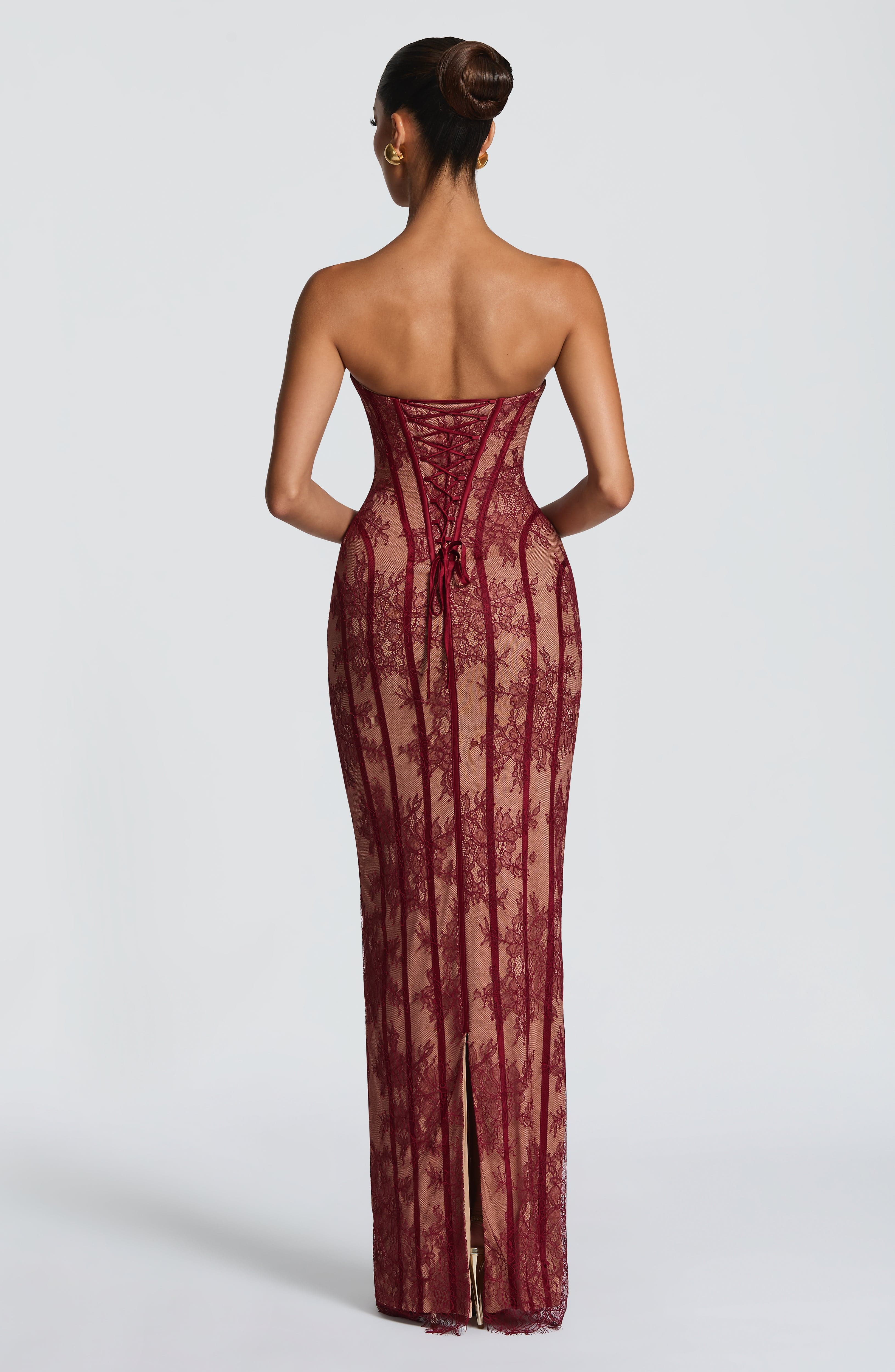 Sian Maxi Dress – Burgundy