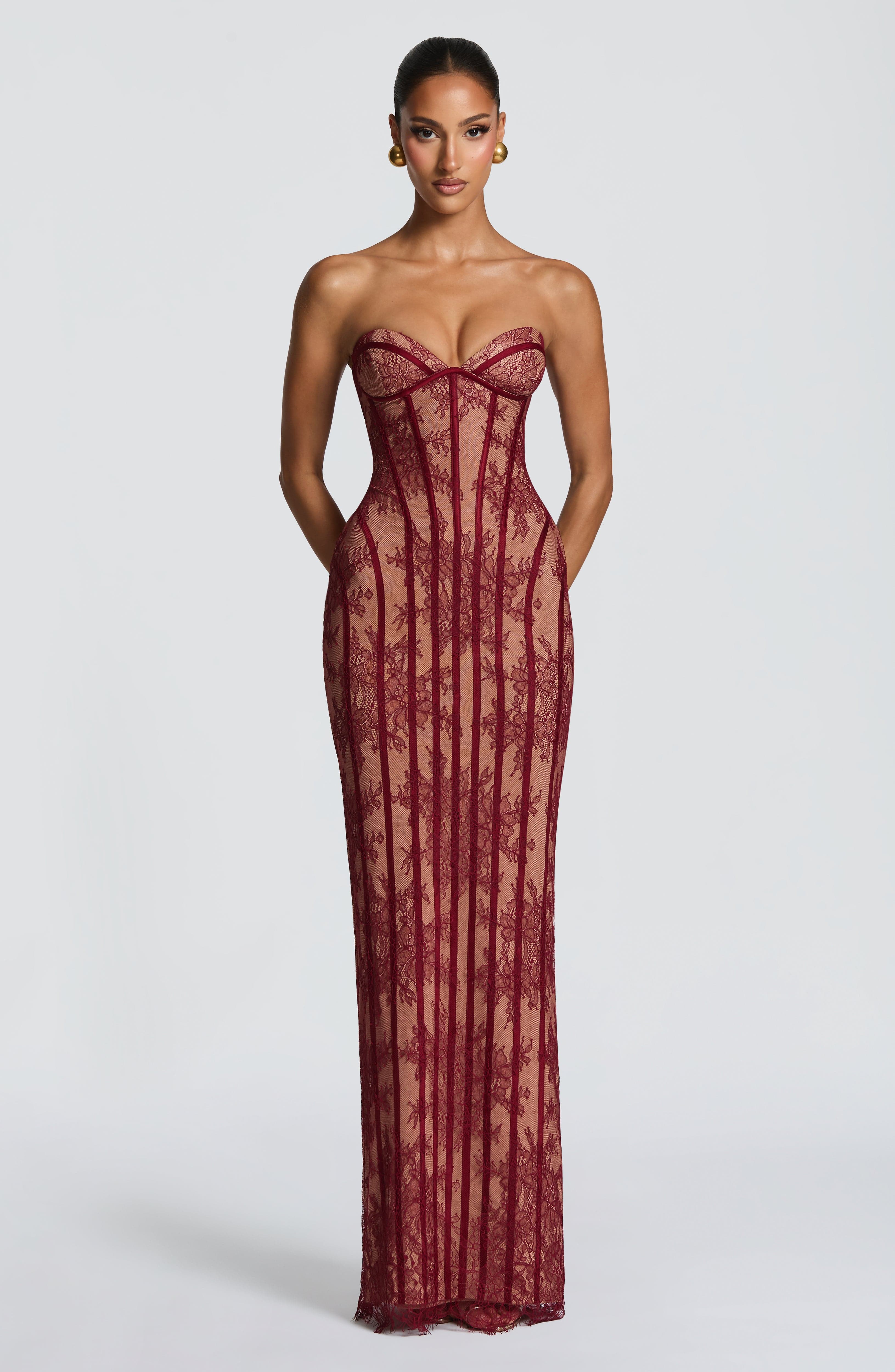 Sian Maxi Dress – Burgundy