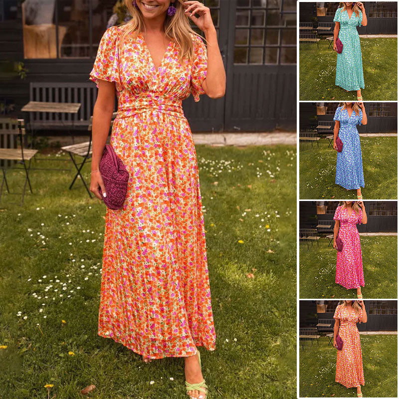 V-Neck Midi Dress