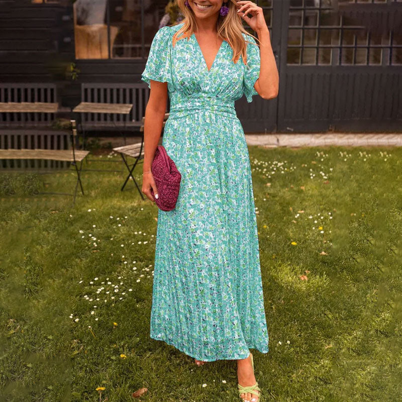 V-Neck Midi Dress