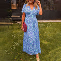 V-Neck Midi Dress