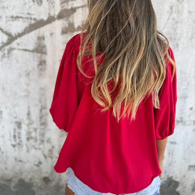 Women's Elegant Ibiza-Inspired Blouse