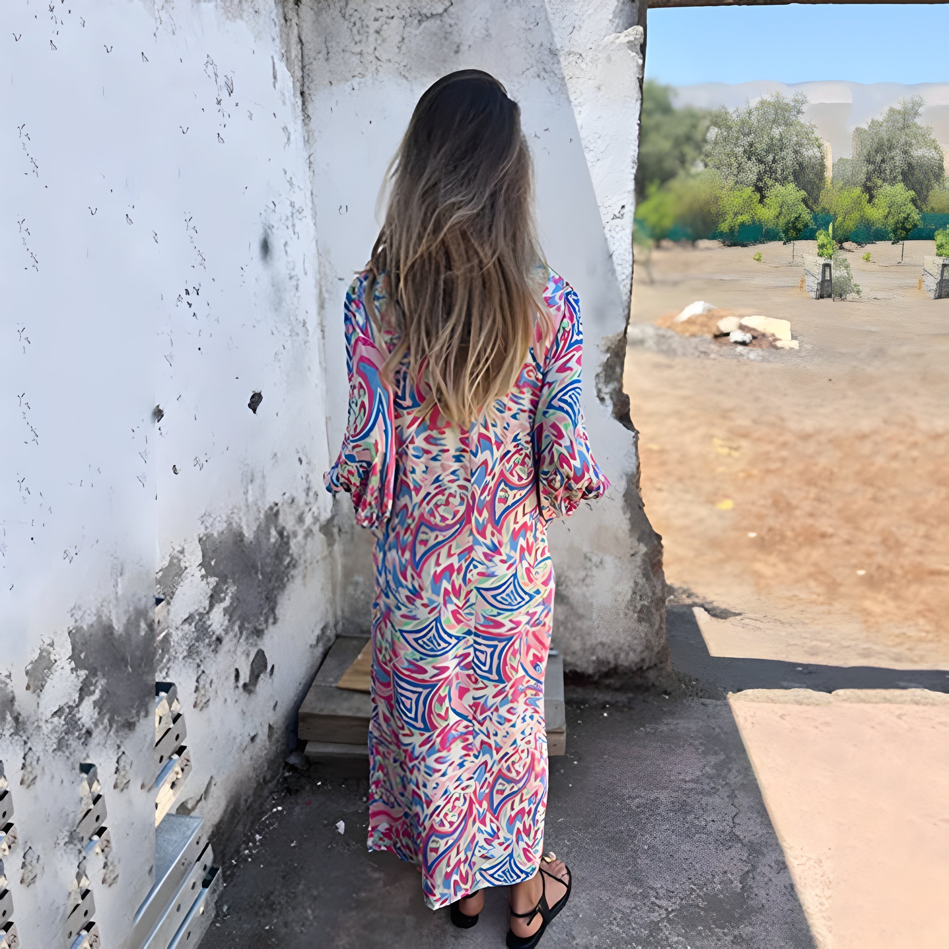 Maxi Dress with Hidden Pockets – Green