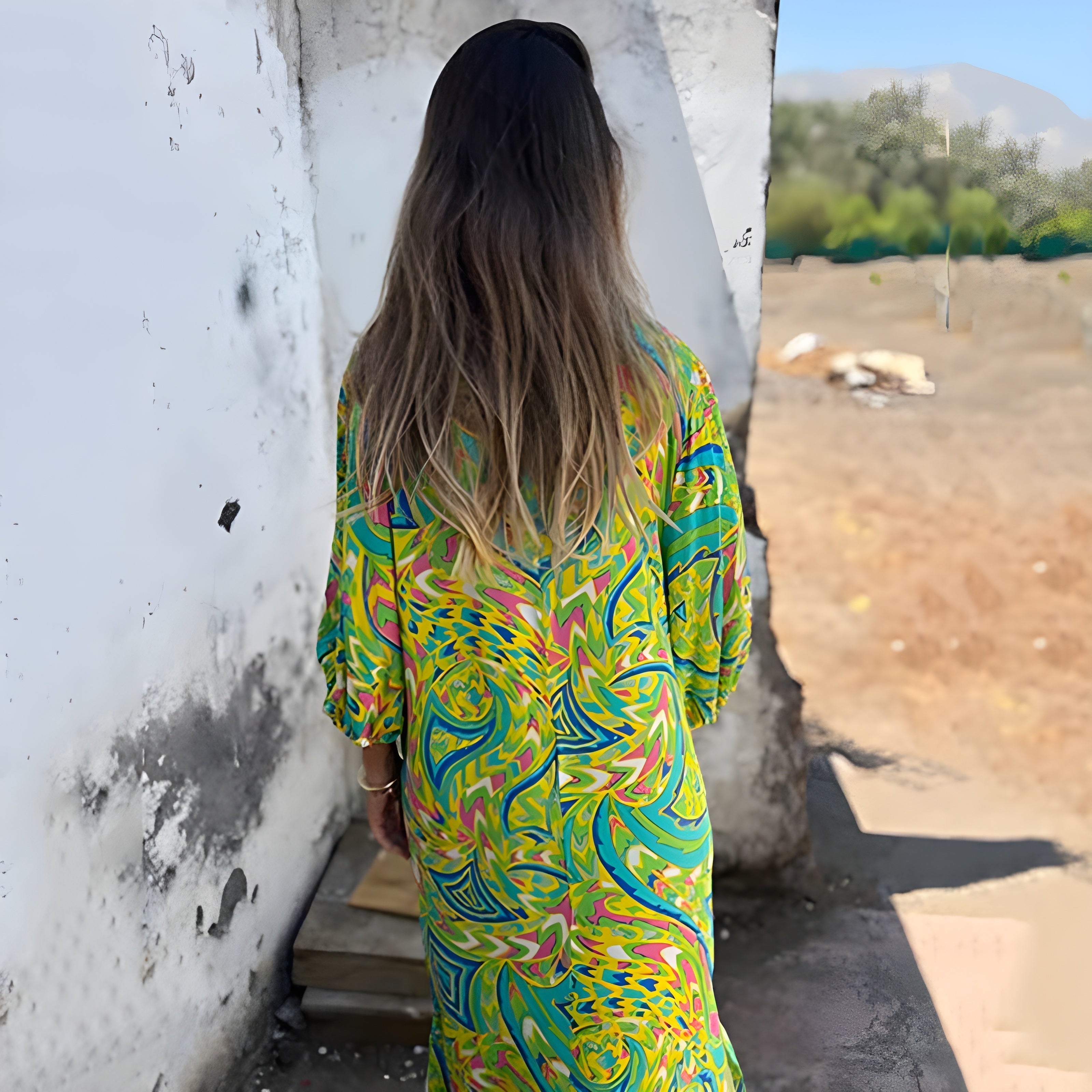 Maxi Dress with Hidden Pockets – Green