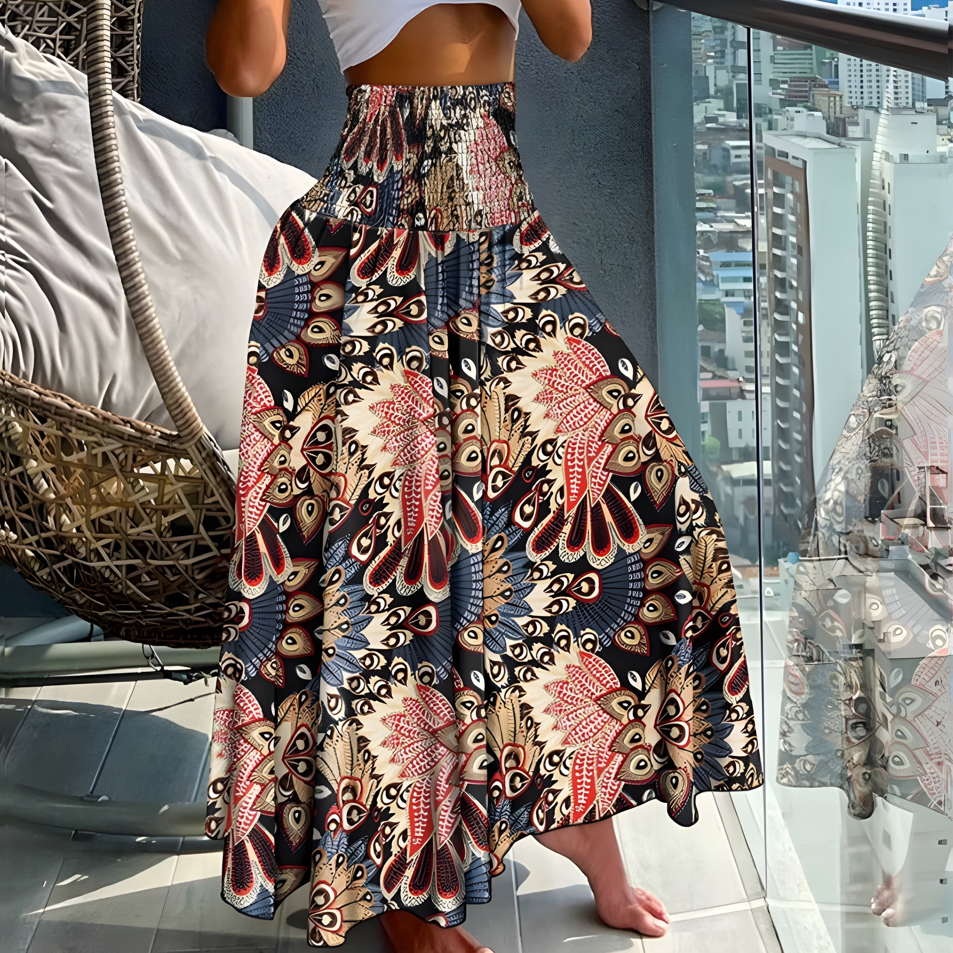 Boho Paisley Maxi Skirt