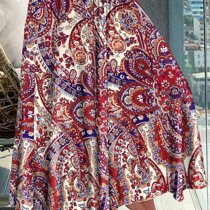 Boho Paisley Maxi Skirt