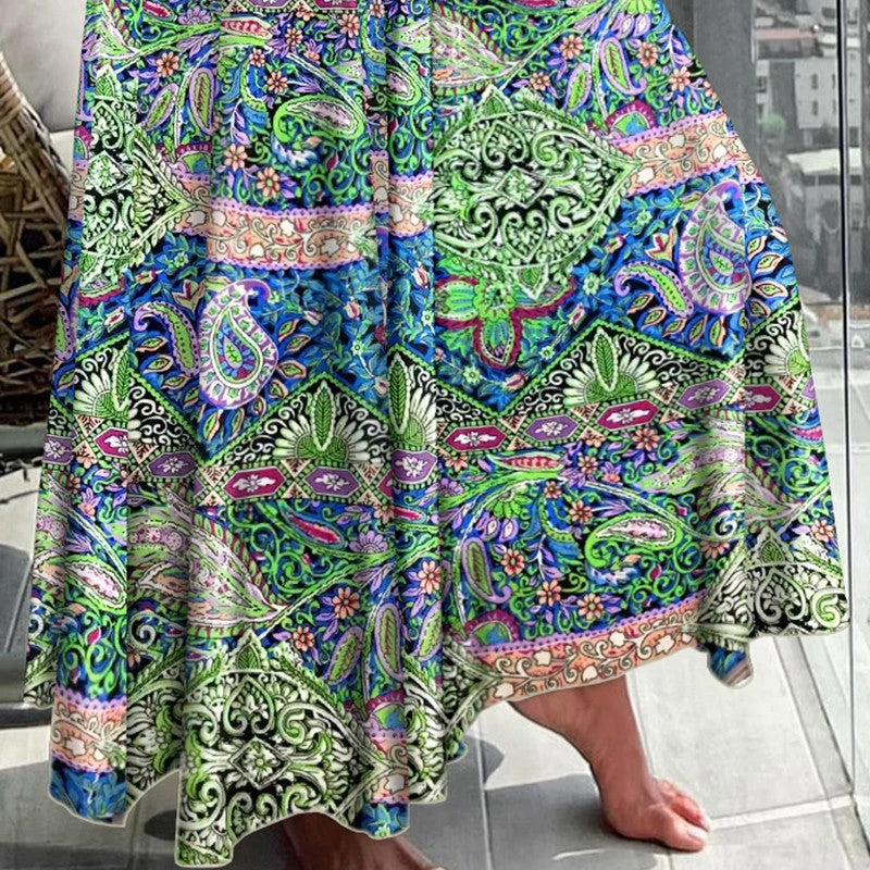 Boho Paisley Maxi Skirt