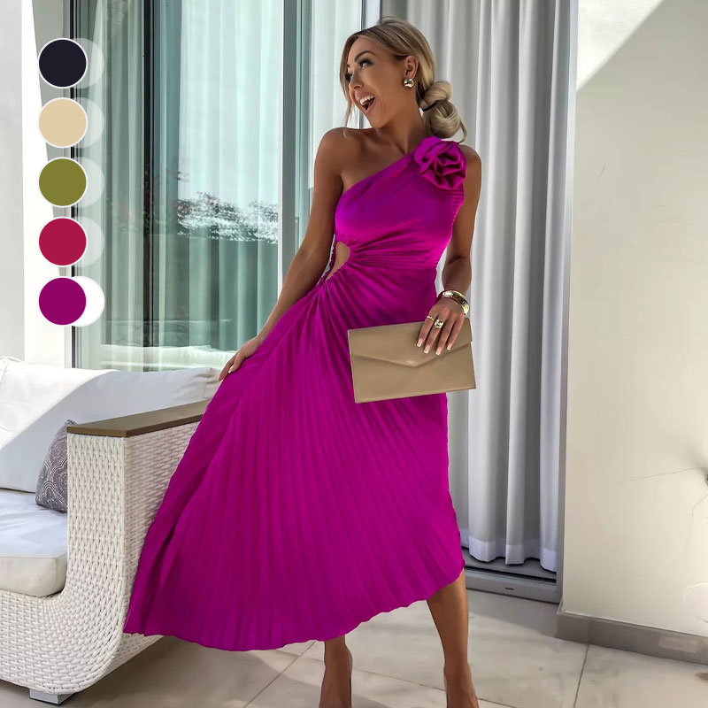 Elegant Midi Dress – Black