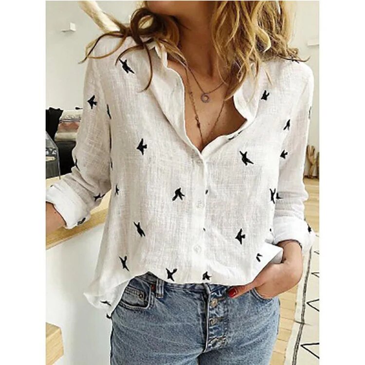 Fine Floral Blouse – Brown