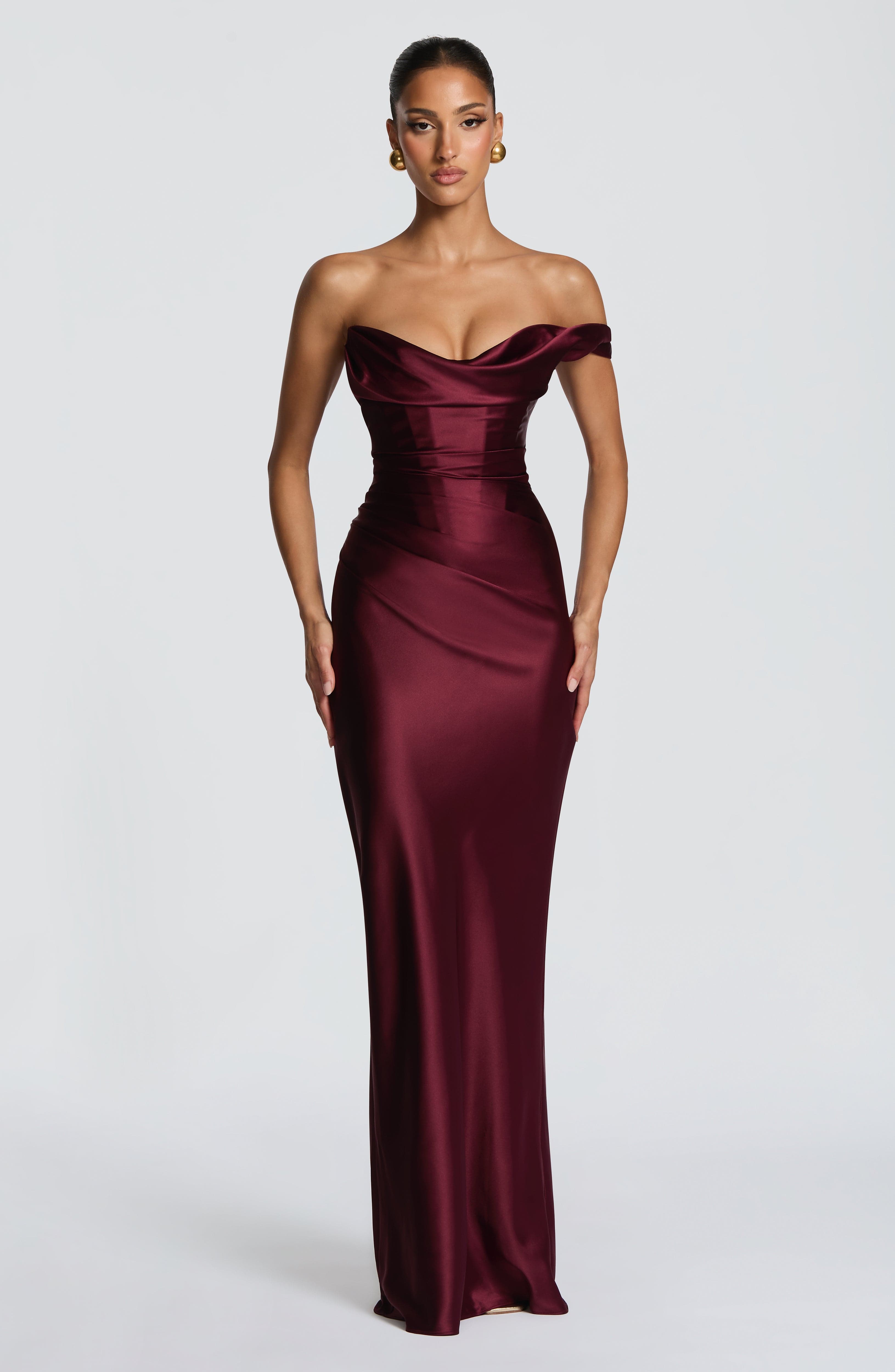 Thalassa Maxi Dress – Cherry Lacquer