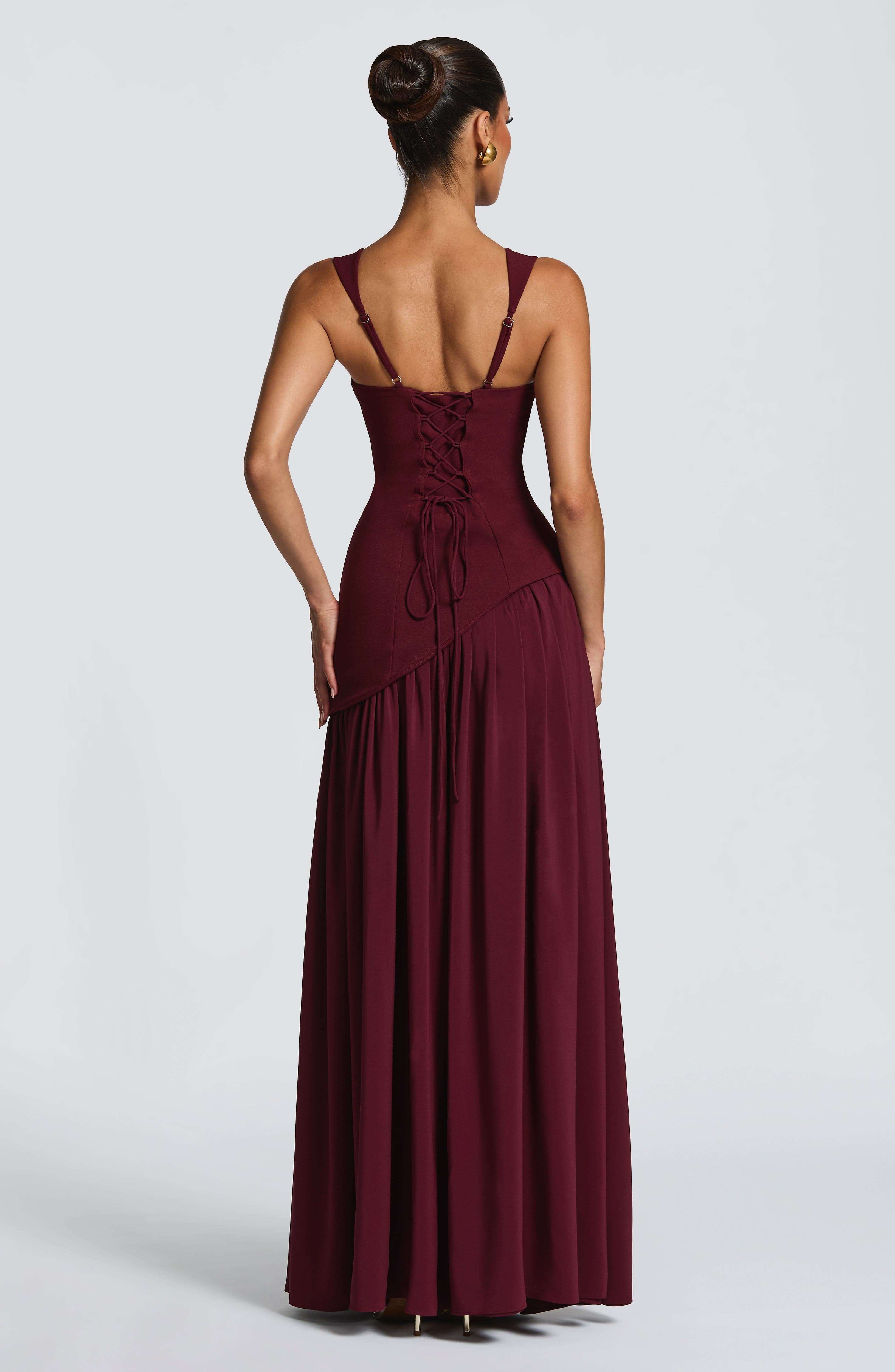 Seraphine Maxi Dress – Cherry Lacquer