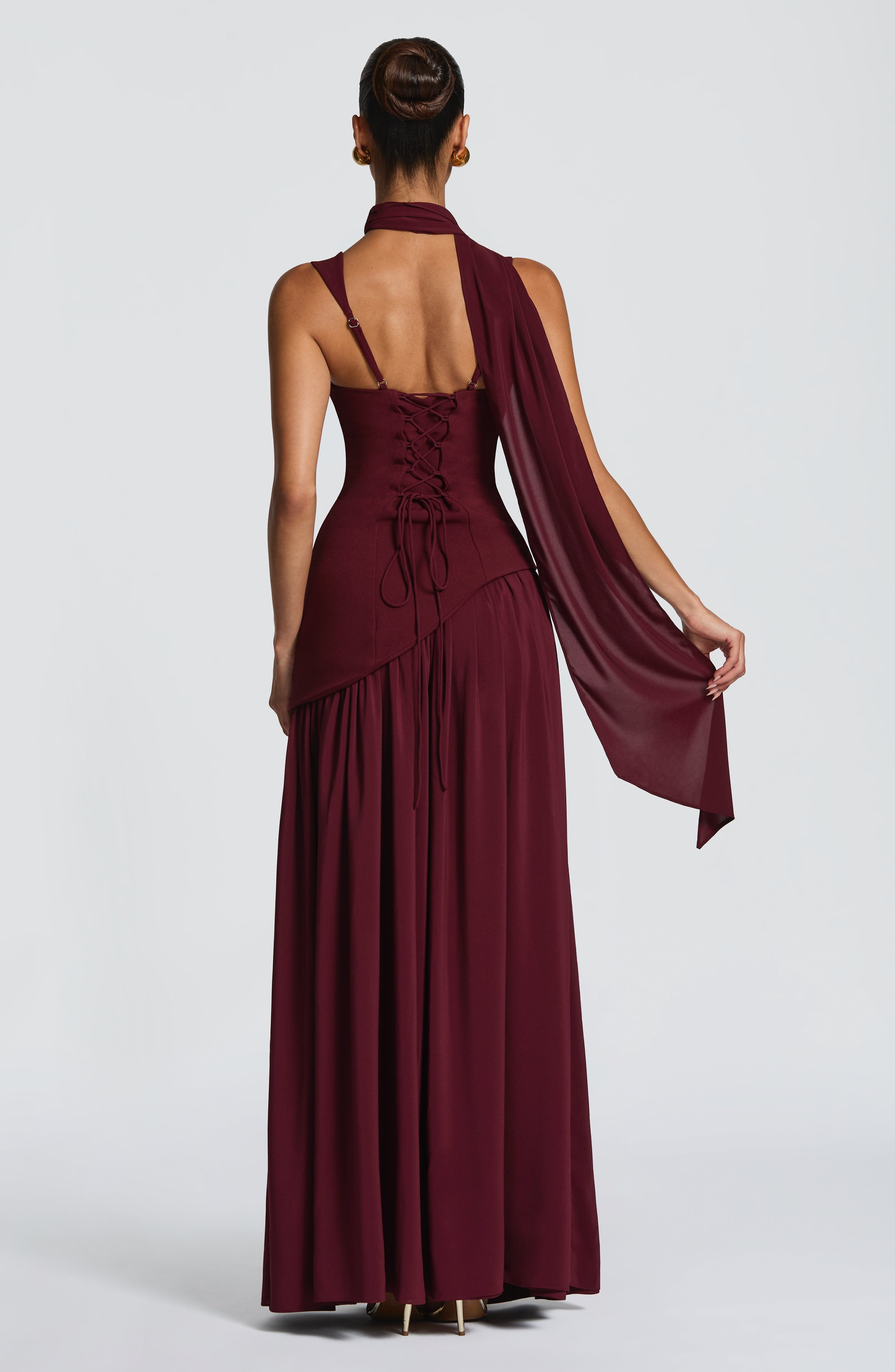 Seraphine Maxi Dress – Cherry Lacquer