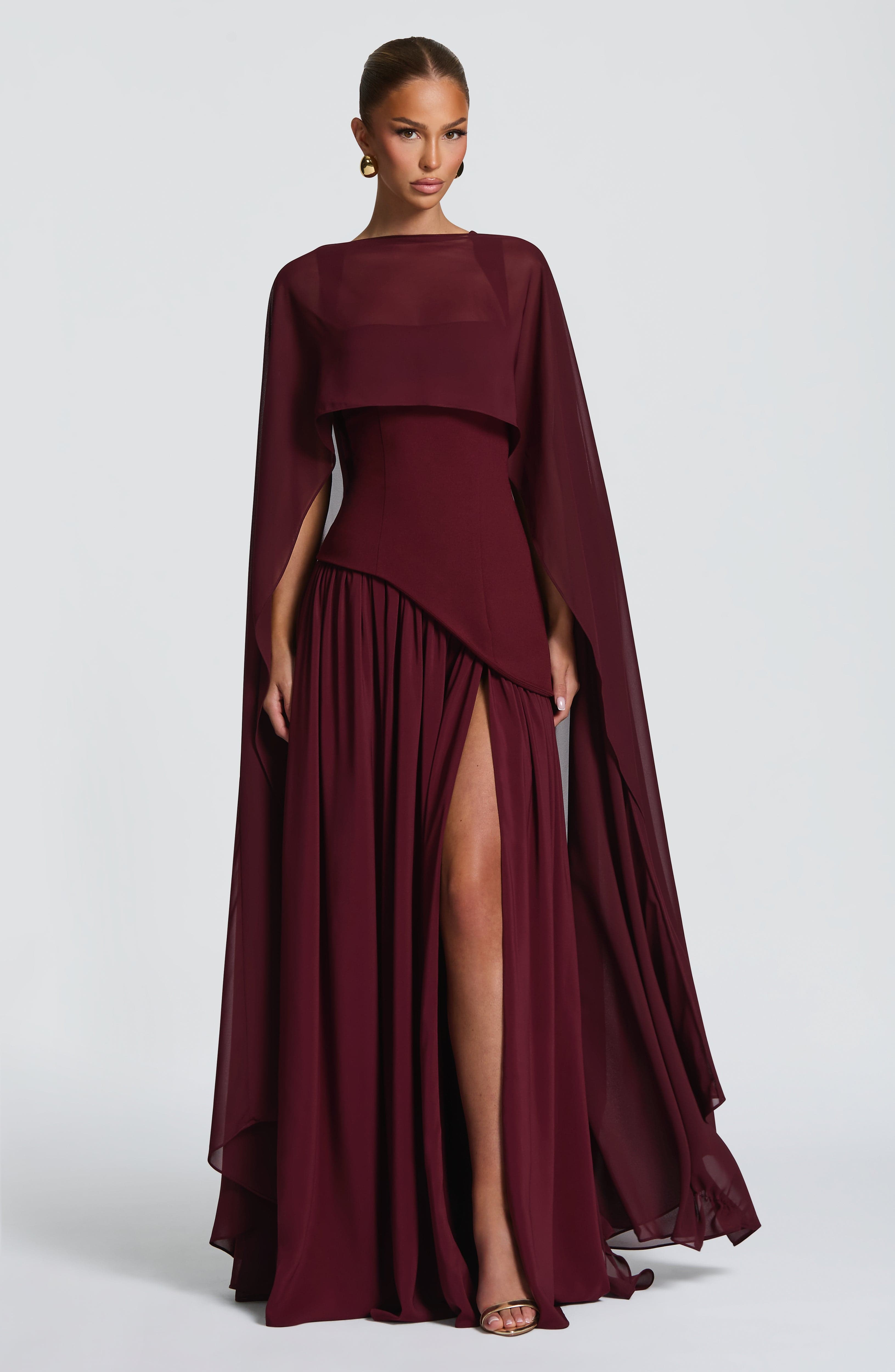 Seraphine Maxi Dress – Cherry Lacquer