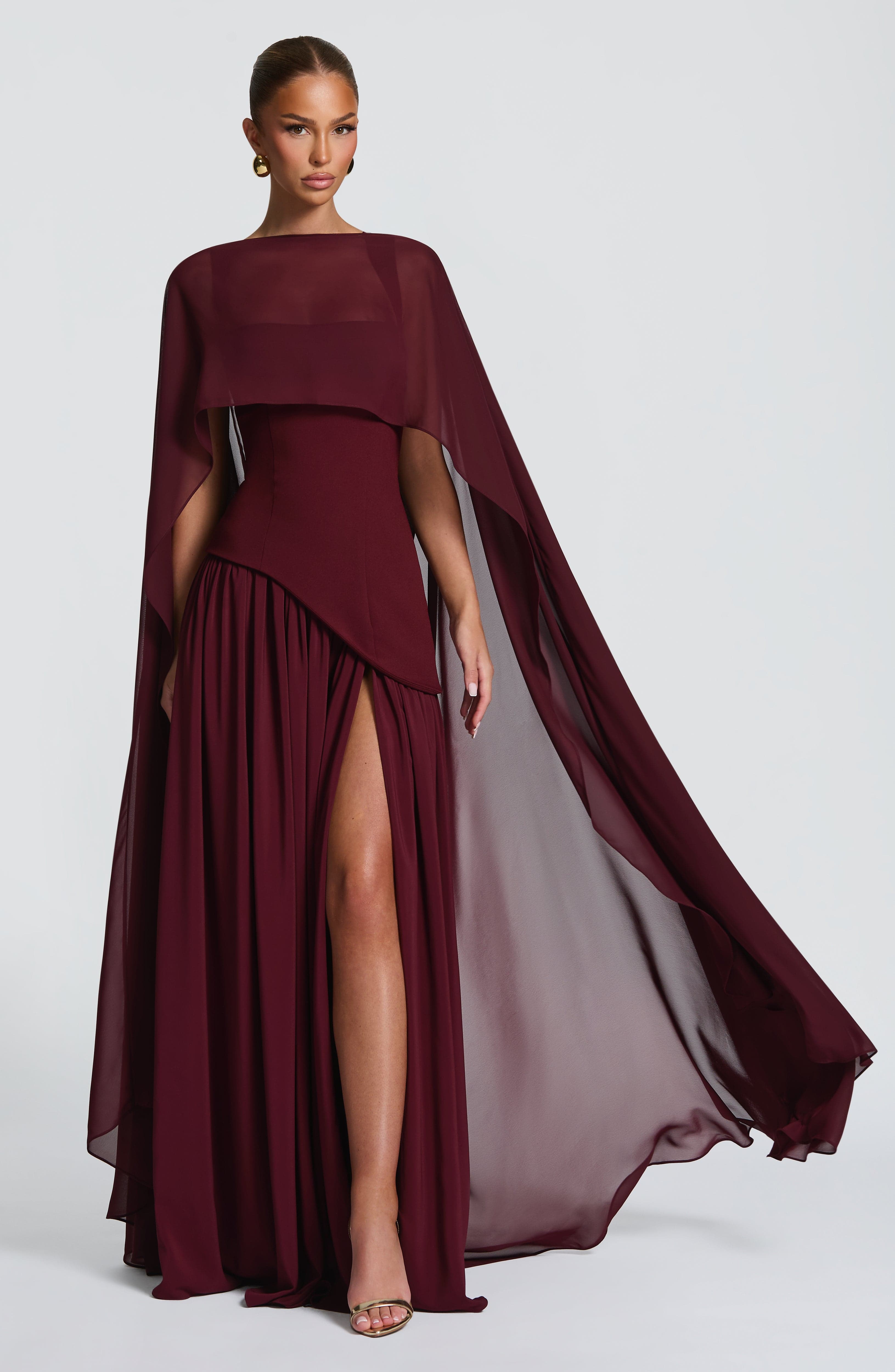 Seraphine Maxi Dress – Cherry Lacquer