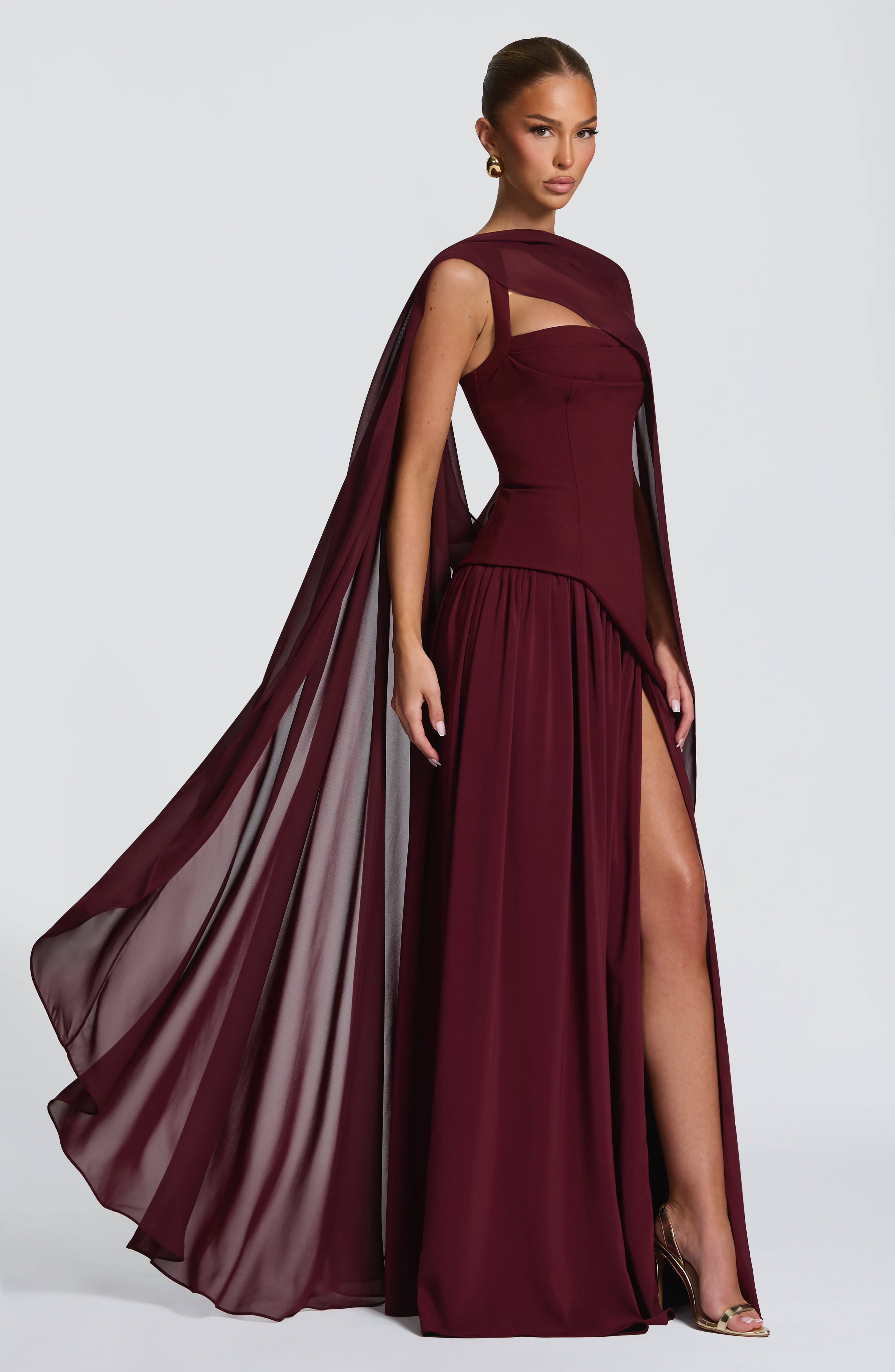 Seraphine Maxi Dress – Cherry Lacquer