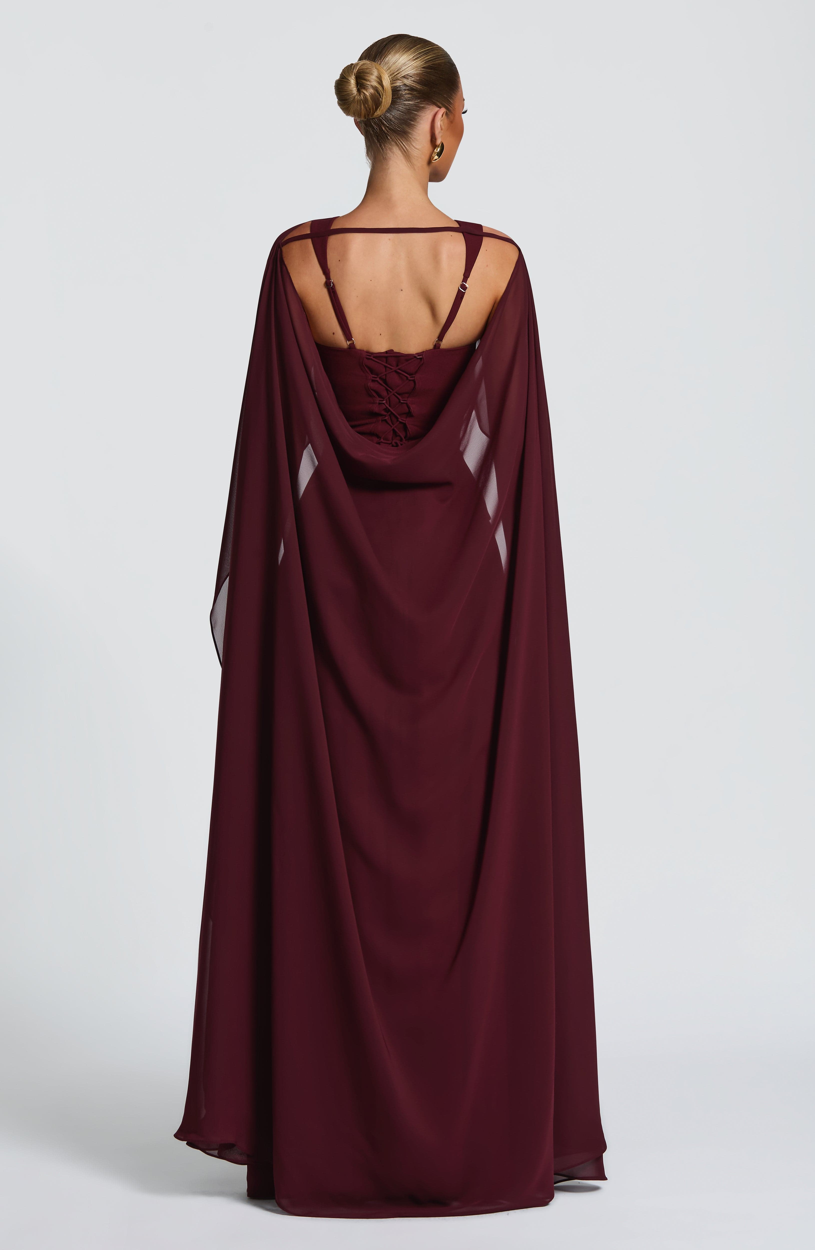 Seraphine Maxi Dress – Cherry Lacquer
