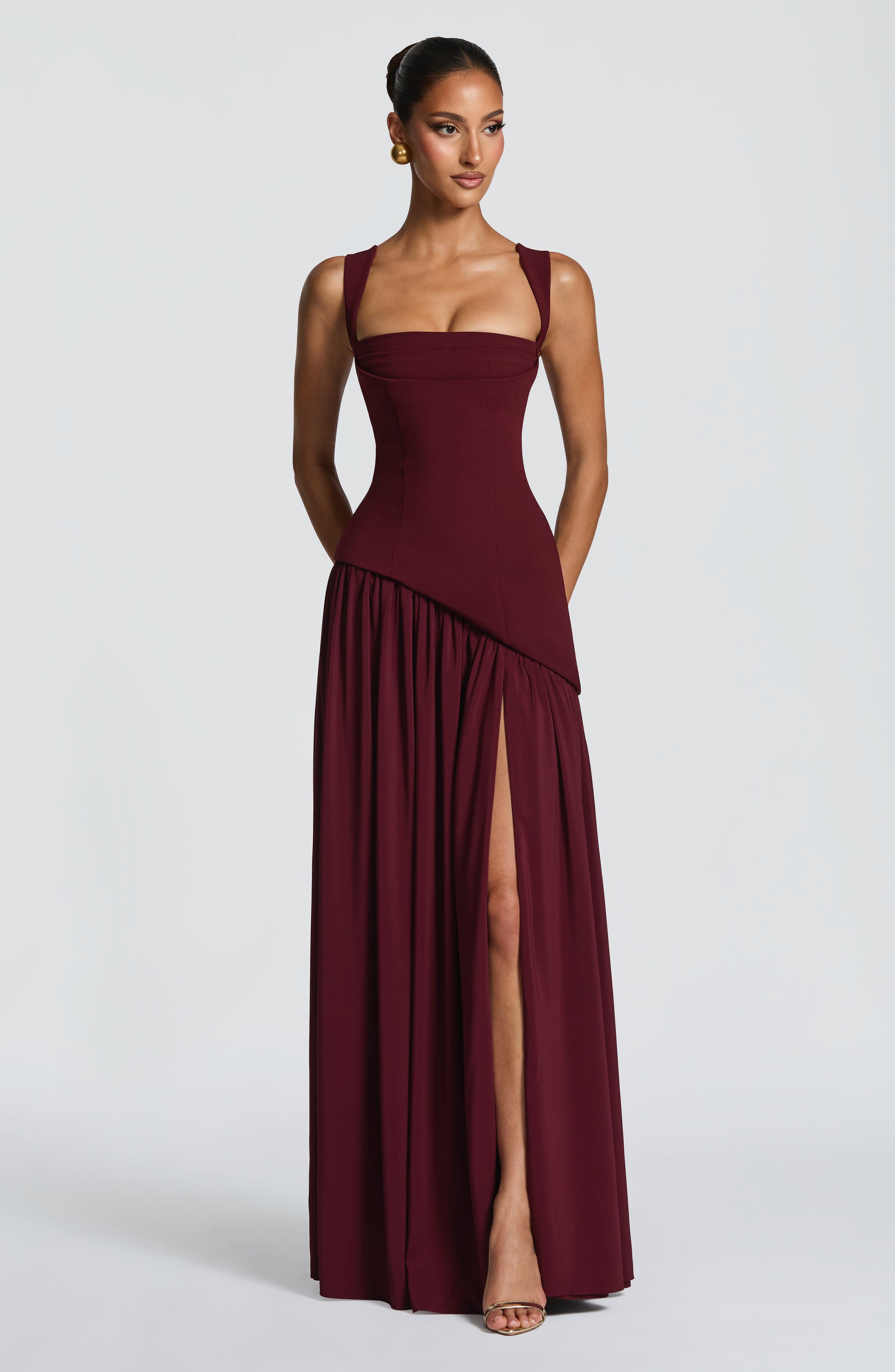 Seraphine Maxi Dress – Cherry Lacquer