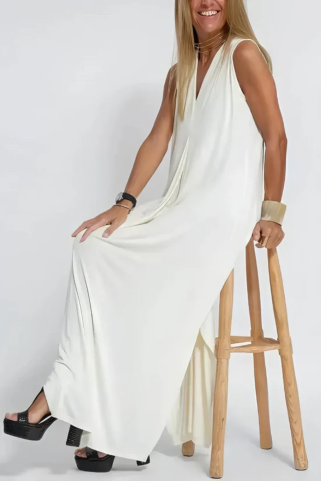 Maxi Dress with Matching Cardigan