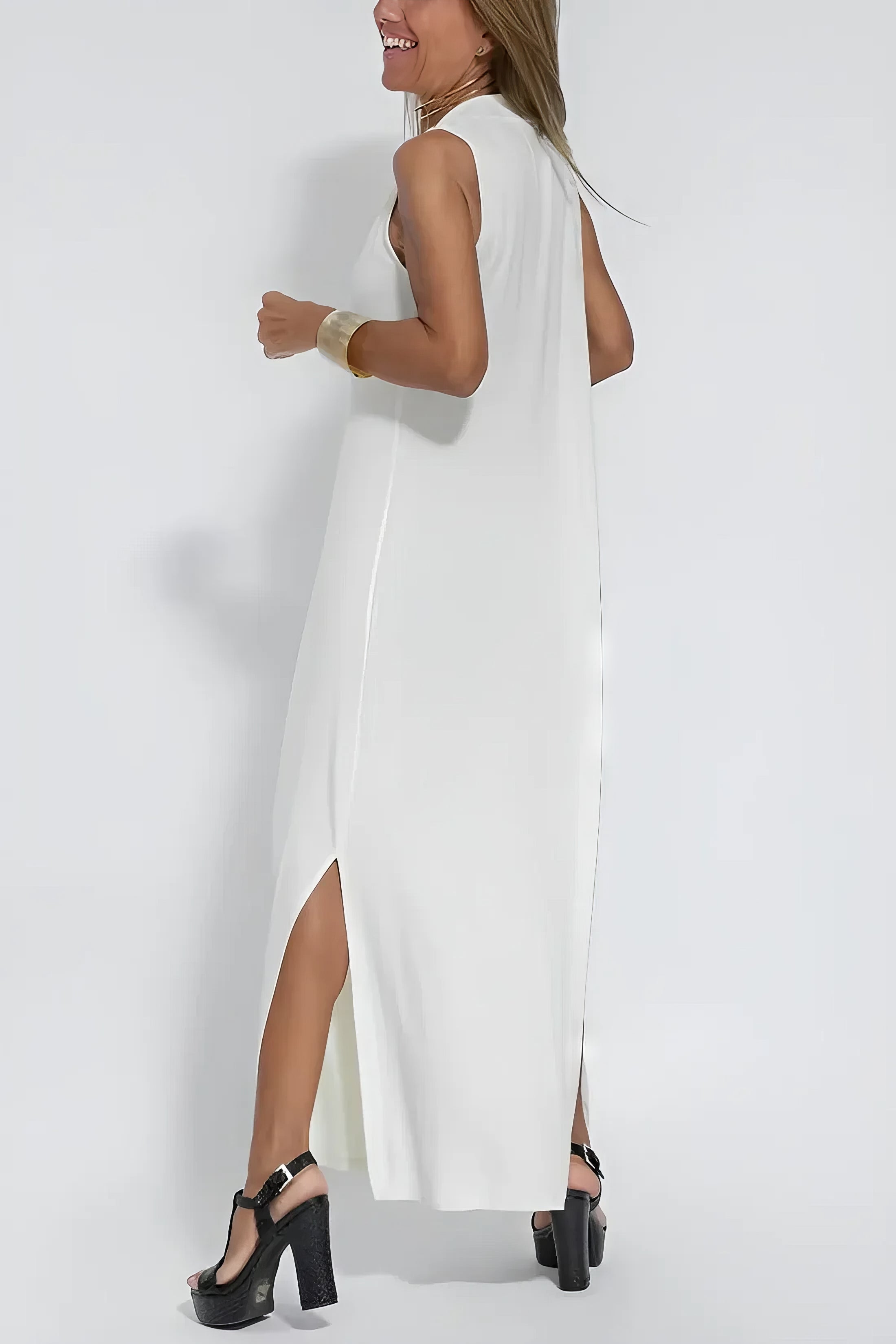 Maxi Dress with Matching Cardigan