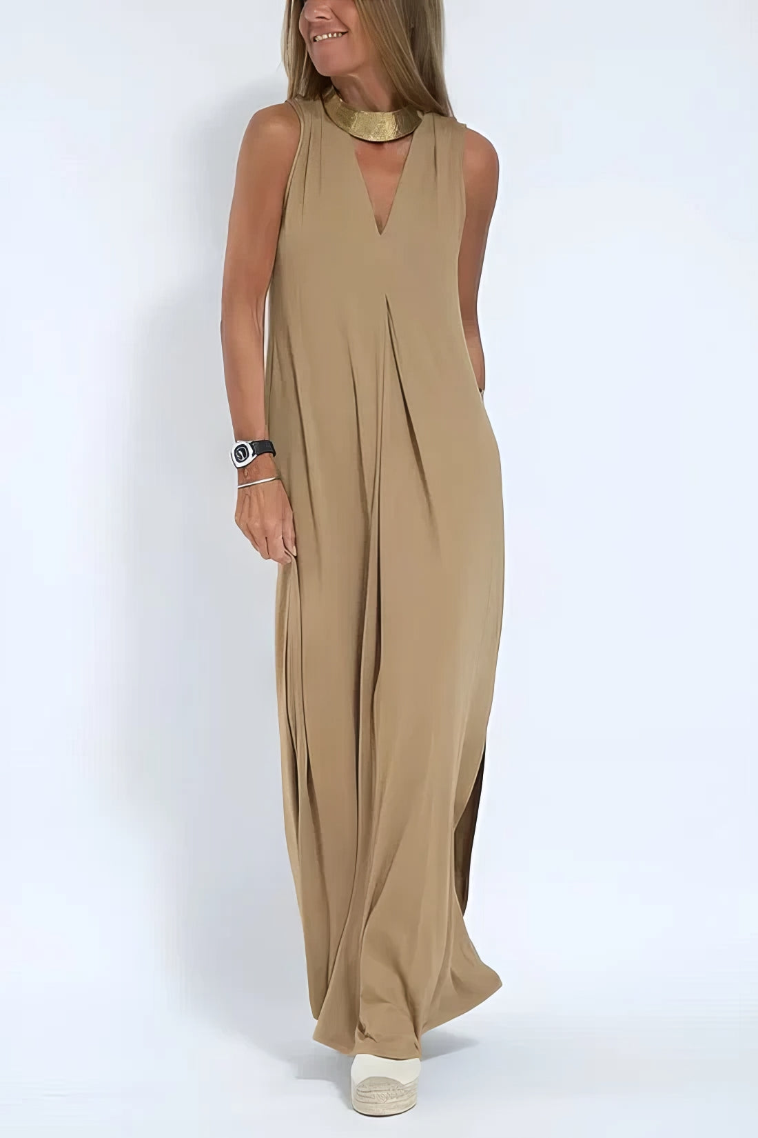 Maxi Dress with Matching Cardigan