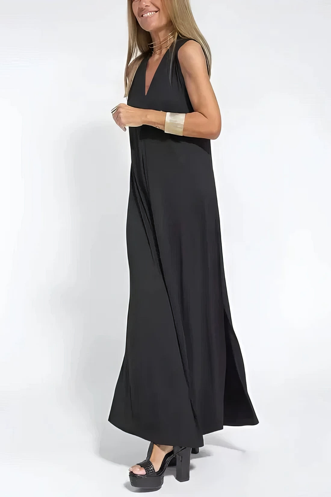 Maxi Dress with Matching Cardigan